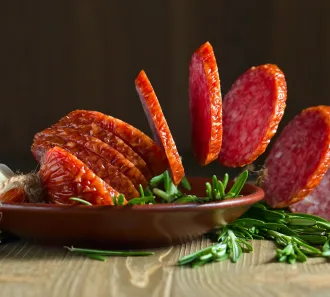 Salami sausages